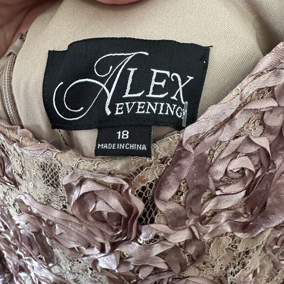 Alex Evenings Rosette A-Line Gown - Picture 4 of 7